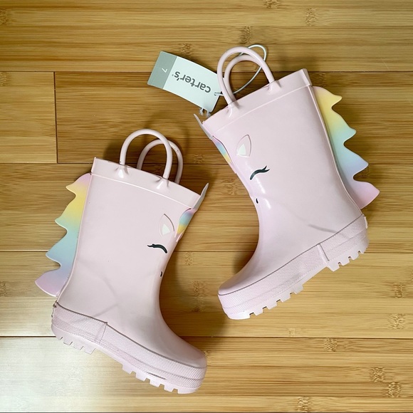 carters unicorn rain boots